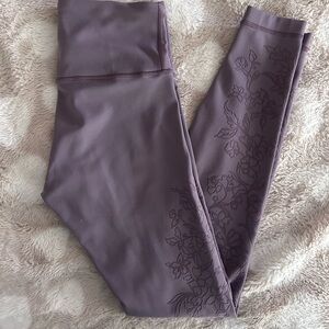 lululemon athletica Plum Floral-Embossed High-Rise Leggings